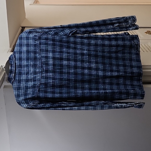 THE ORIGINAL LOCOMOTIVE INDIGO PLAID SHIRT - Picture 5 of 5